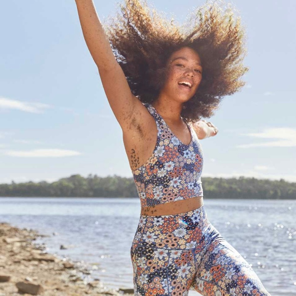 Aerie floral workout top